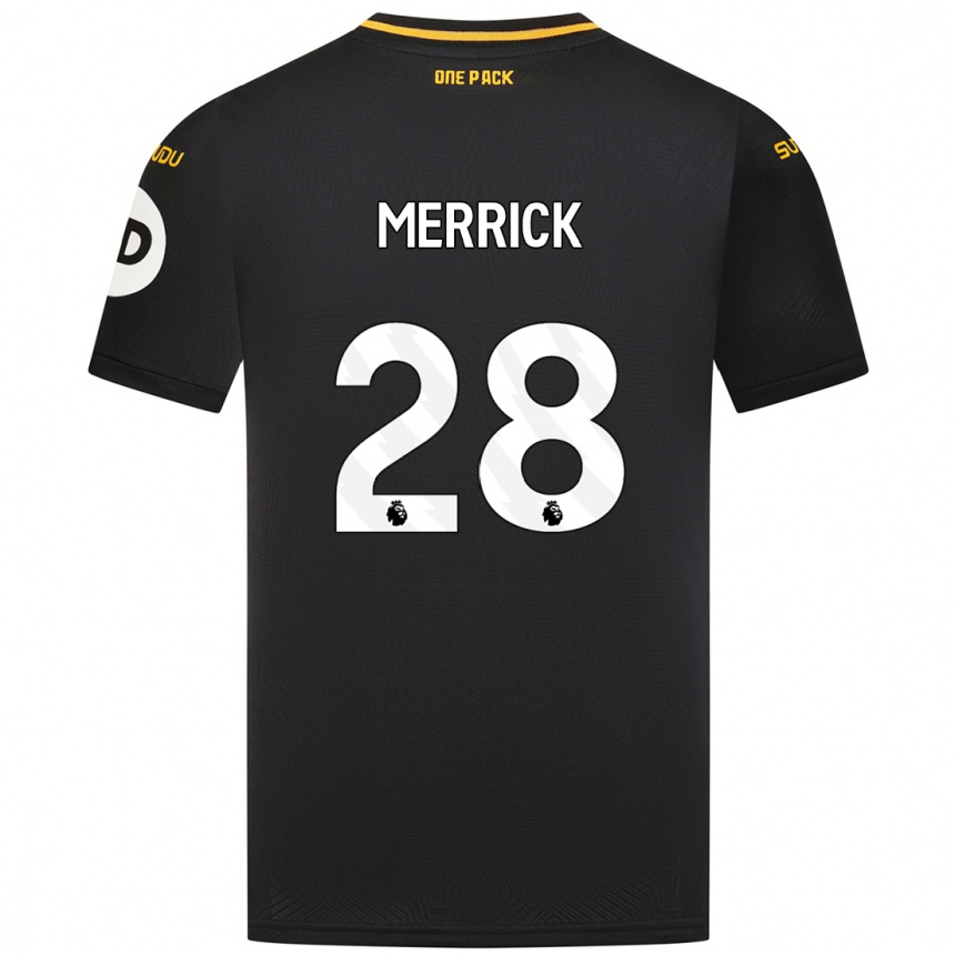 Niño Fútbol Camiseta Beth Merrick #28 Negro 2ª Equipación 2024/25