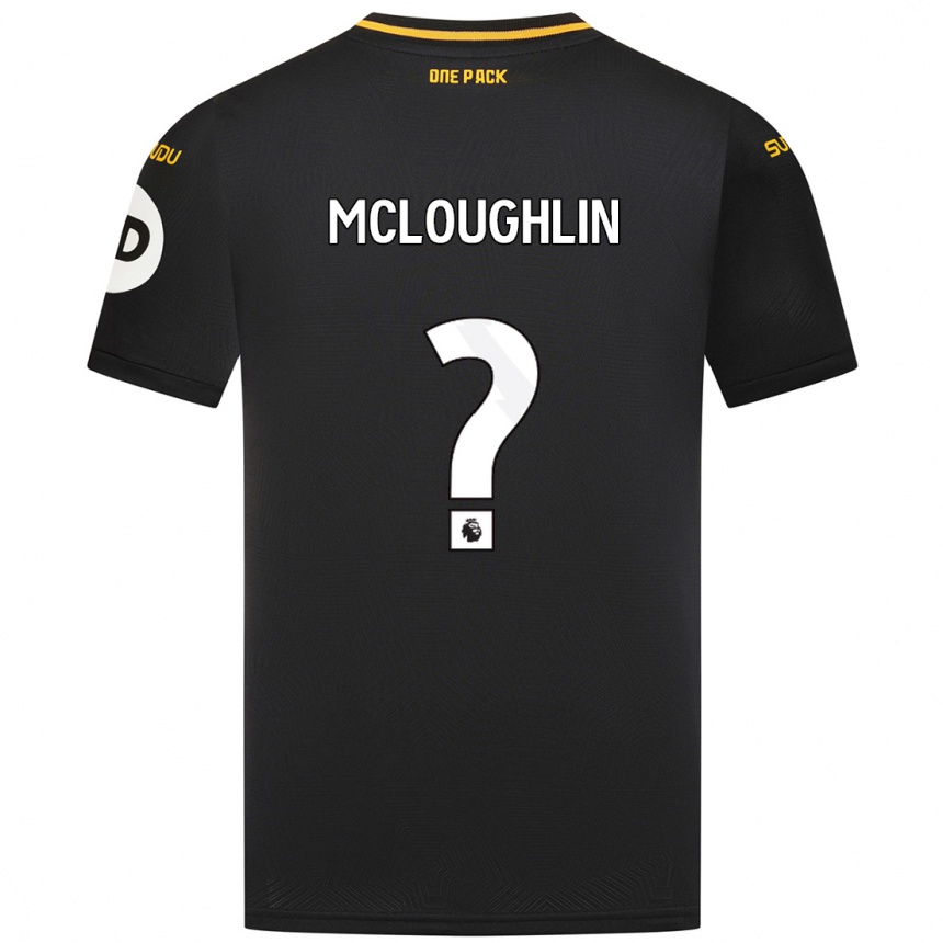 Niño Fútbol Camiseta Lee Mcloughlin #0 Negro 2ª Equipación 2024/25