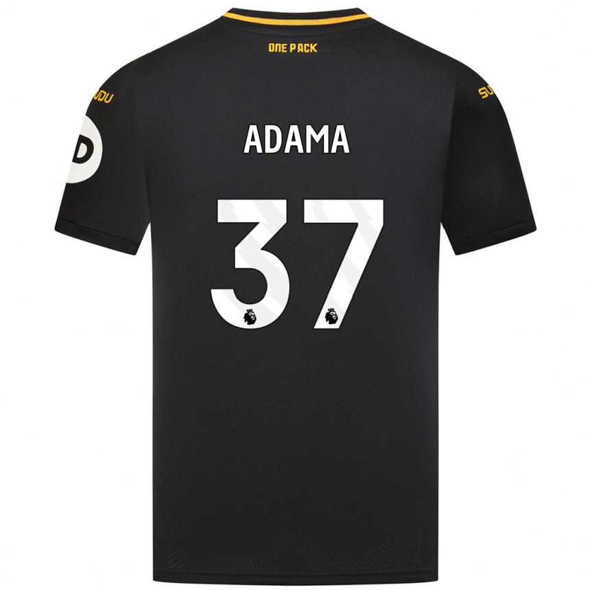 Niño Fútbol Camiseta Adama Traore #37 Negro 2ª Equipación 2024/25