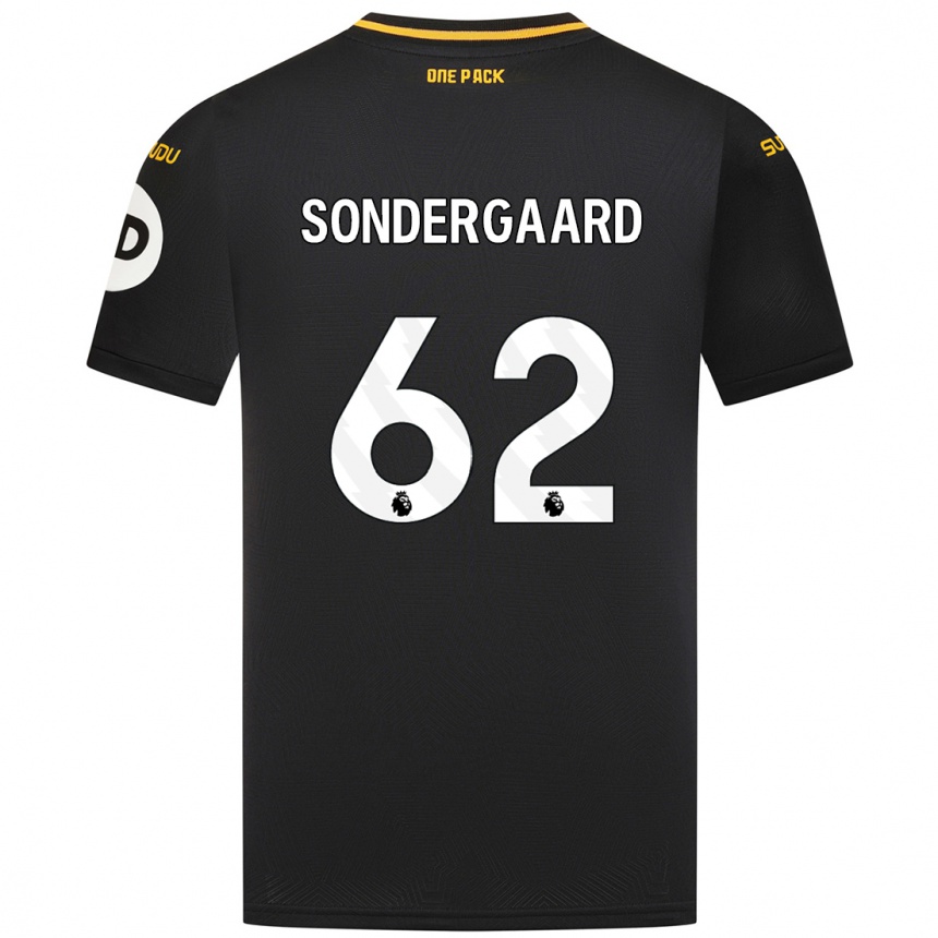 Niño Fútbol Camiseta Andreas Sondergaard #62 Negro 2ª Equipación 2024/25