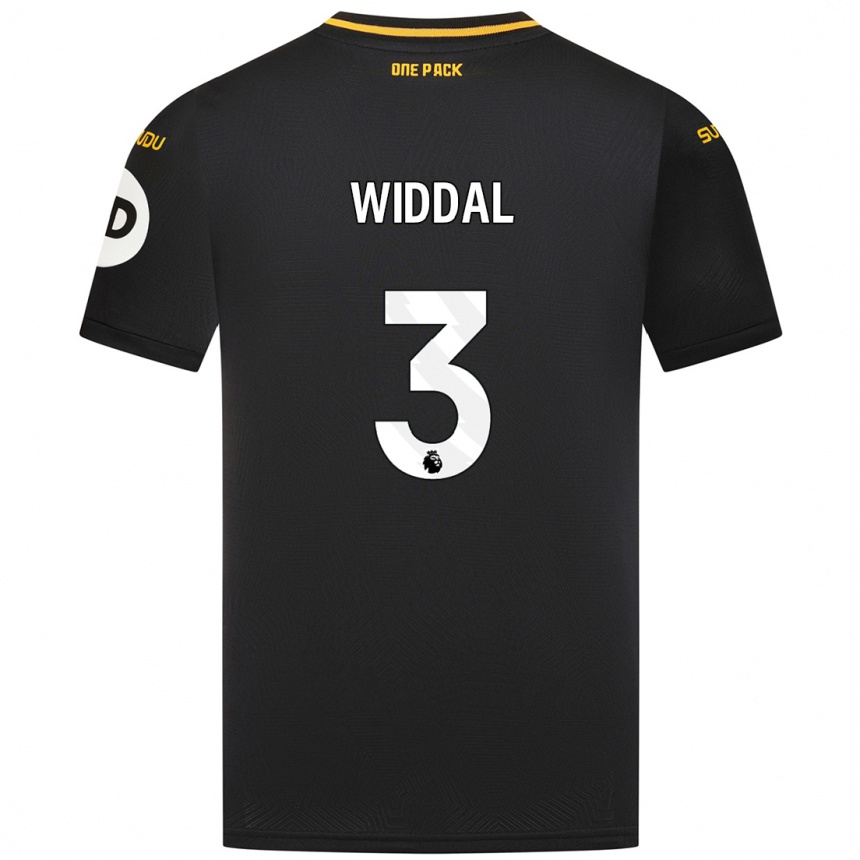 Niño Fútbol Camiseta Natalie Widdal #3 Negro 2ª Equipación 2024/25