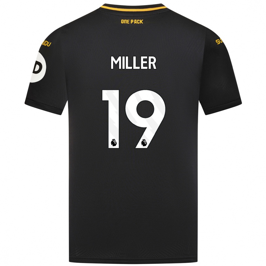 Niño Fútbol Camiseta Ali Miller #19 Negro 2ª Equipación 2024/25