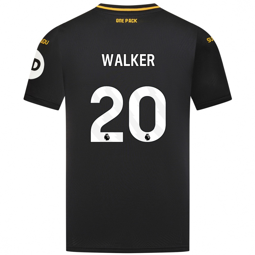 Niño Fútbol Camiseta Lowri Walker #20 Negro 2ª Equipación 2024/25