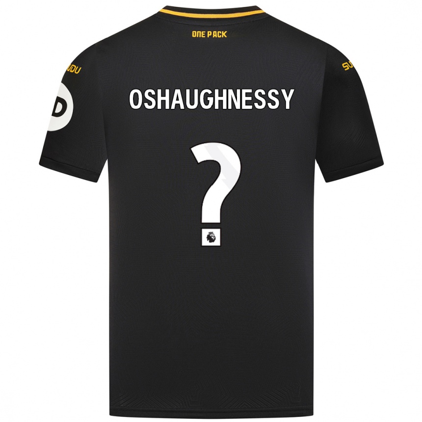 Niño Fútbol Camiseta Joe Oshaughnessy #0 Negro 2ª Equipación 2024/25