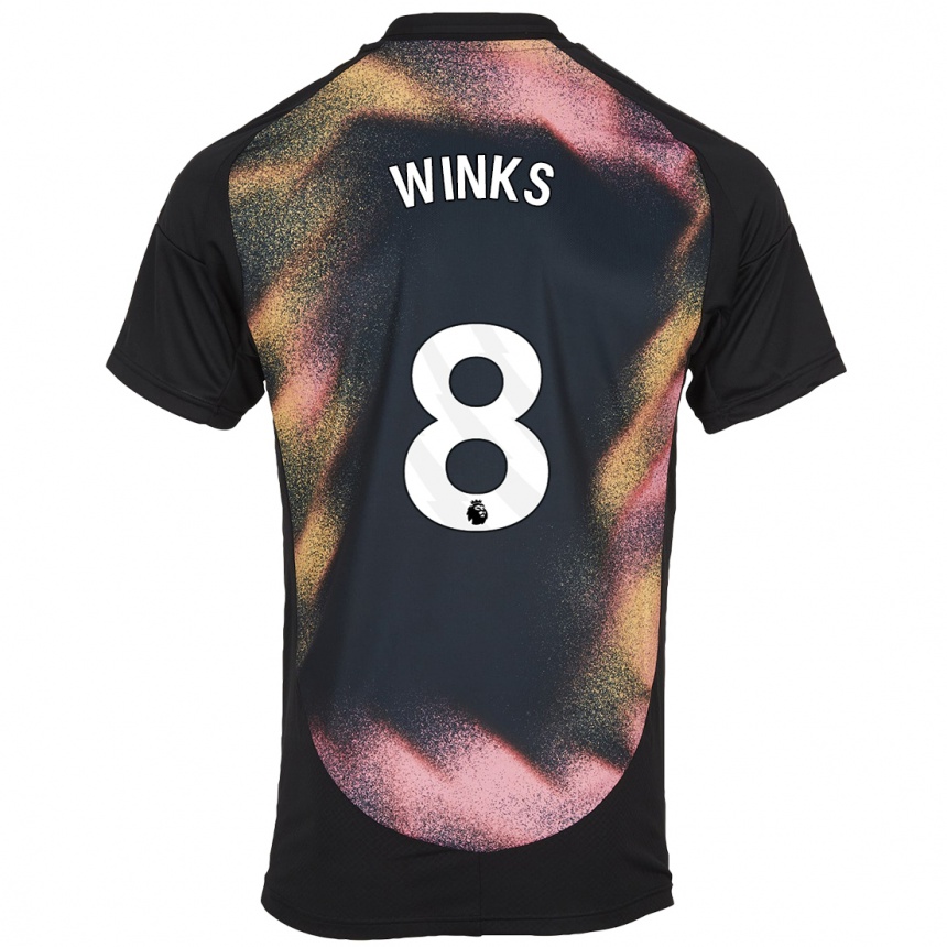 Niño Fútbol Camiseta Harry Winks #8 Negro Blanco 2ª Equipación 2024/25