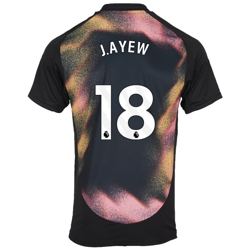 Niño Fútbol Camiseta Ayew #18 Negro Blanco 2ª Equipación 2024/25