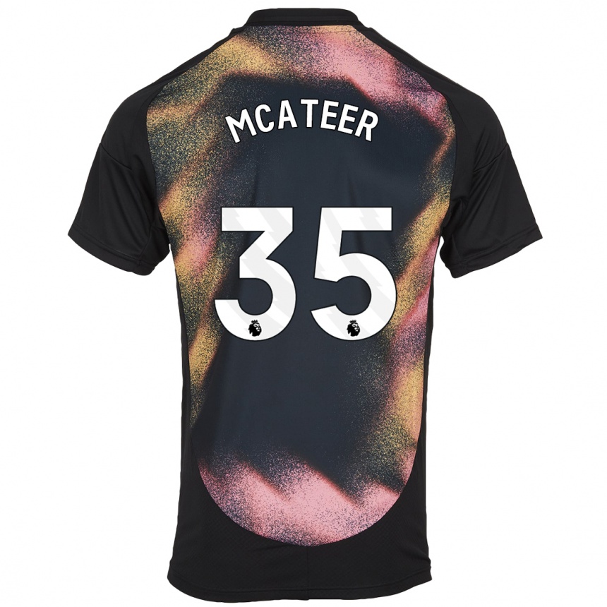 Niño Fútbol Camiseta Kasey Mcateer #35 Negro Blanco 2ª Equipación 2024/25