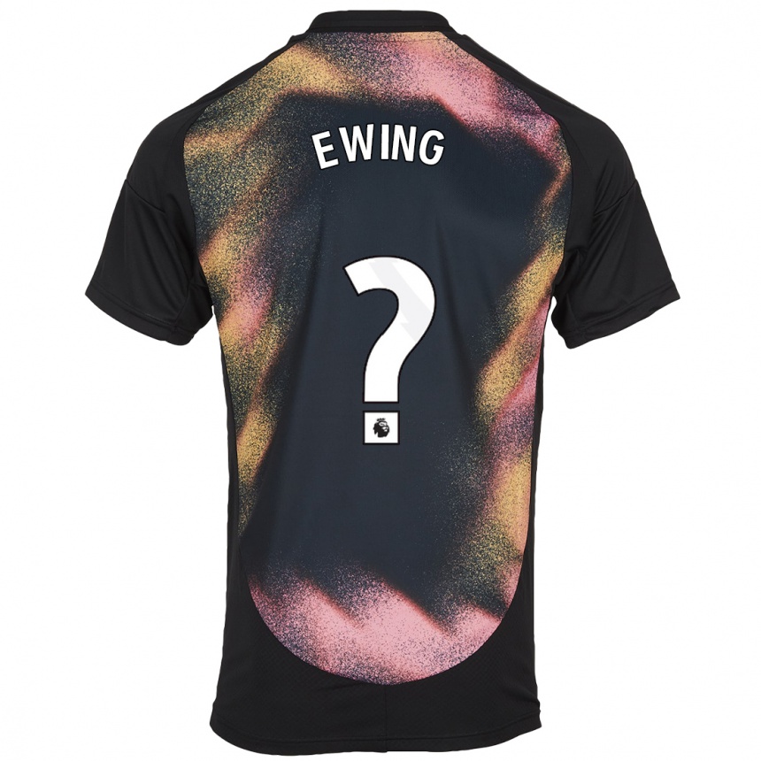 Niño Fútbol Camiseta Oliver Ewing #0 Negro Blanco 2ª Equipación 2024/25