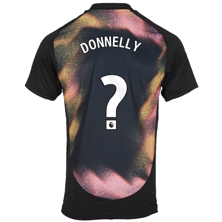 Niño Fútbol Camiseta Ryan Donnelly #0 Negro Blanco 2ª Equipación 2024/25