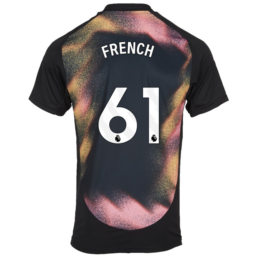 Niño Fútbol Camiseta Harry French #61 Negro Blanco 2ª Equipación 2024/25