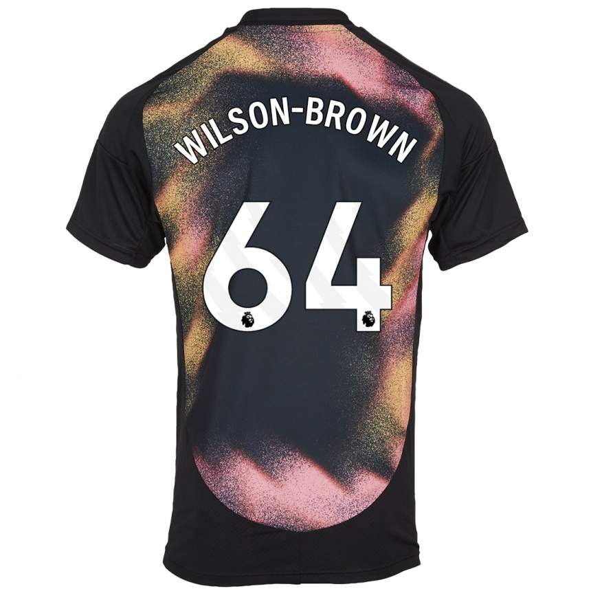 Niño Fútbol Camiseta Thomas Wilson-Brown #64 Negro Blanco 2ª Equipación 2024/25