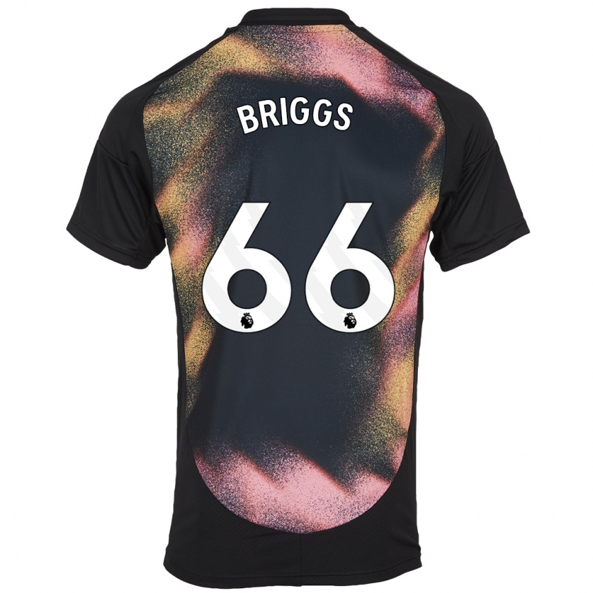 Niño Fútbol Camiseta Logan Briggs #66 Negro Blanco 2ª Equipación 2024/25