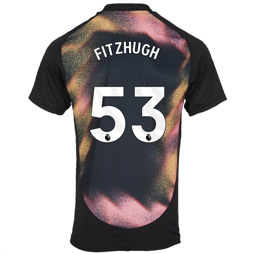 Niño Fútbol Camiseta Ethan Fitzhugh #53 Negro Blanco 2ª Equipación 2024/25