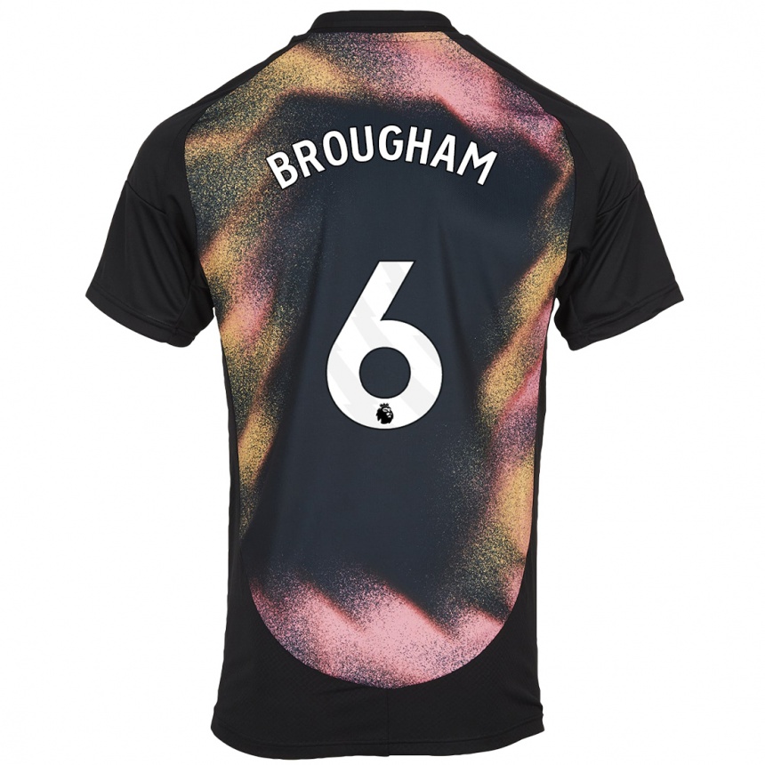 Niño Fútbol Camiseta Georgia Brougham #6 Negro Blanco 2ª Equipación 2024/25