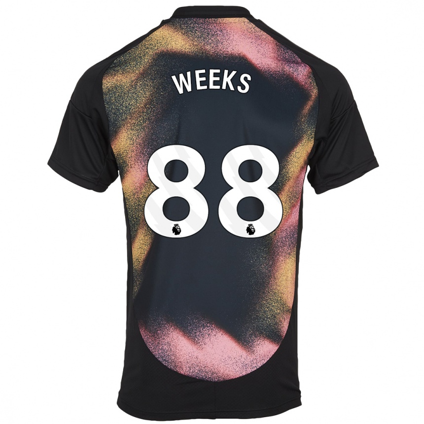 Niño Fútbol Camiseta Tyler Weeks #88 Negro Blanco 2ª Equipación 2024/25