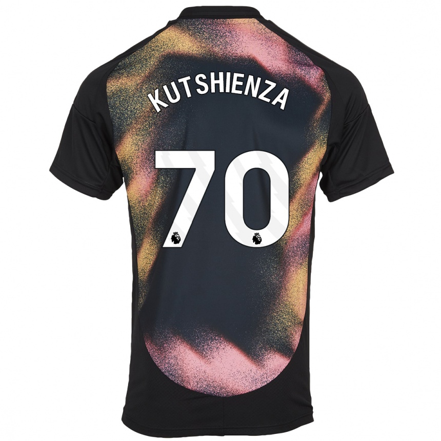 Niño Fútbol Camiseta Jesper Kutshienza #70 Negro Blanco 2ª Equipación 2024/25