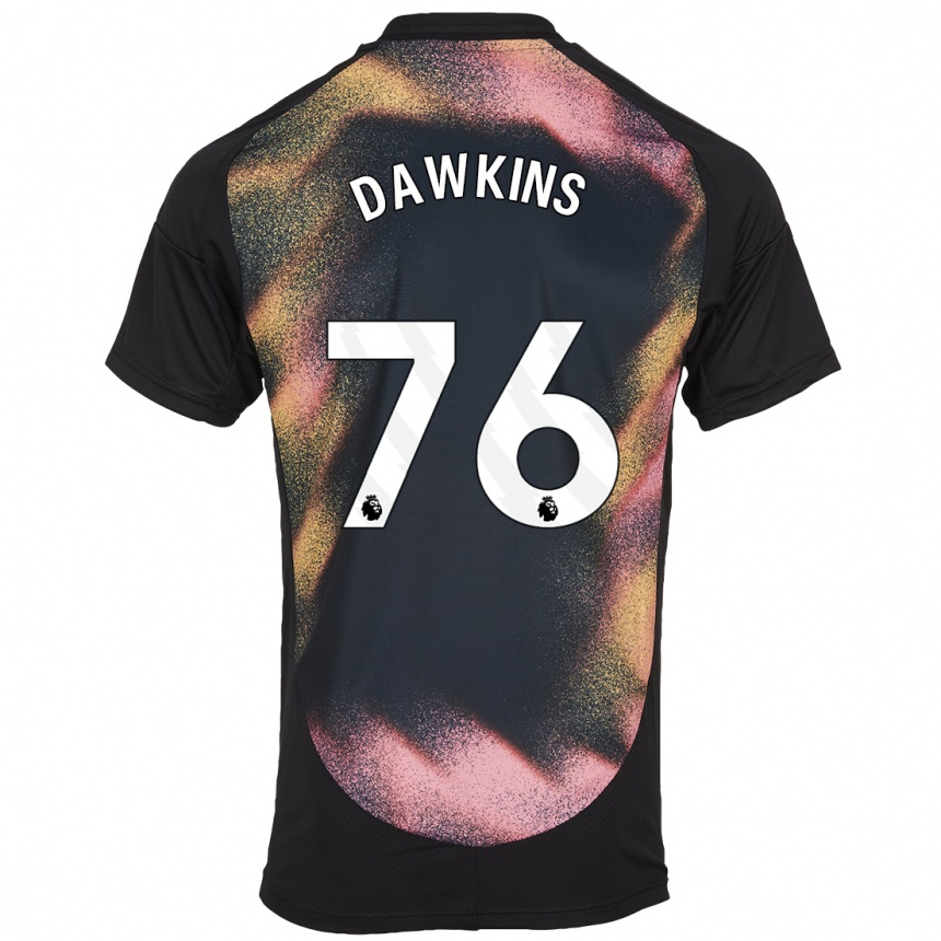 Niño Fútbol Camiseta Kartell Dawkins #76 Negro Blanco 2ª Equipación 2024/25