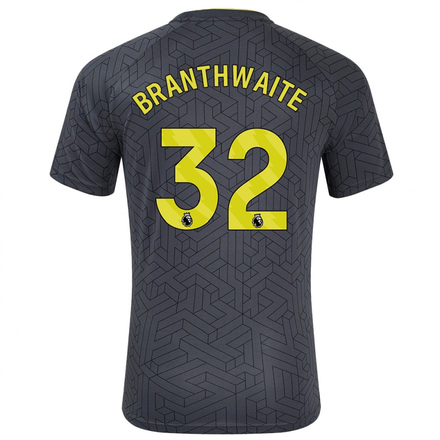 Niño Fútbol Camiseta Jarrad Branthwaite #32 Negro Amarillo 2ª Equipación 2024/25