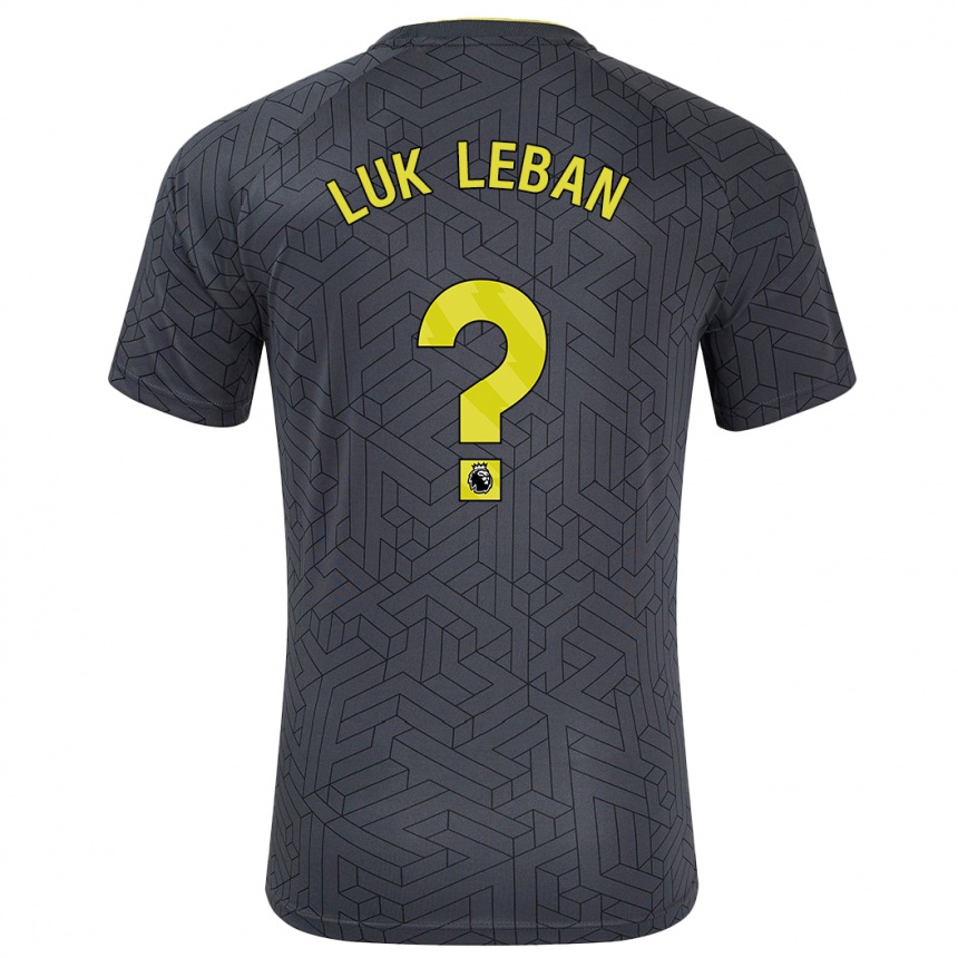 Niño Fútbol Camiseta Zan Luk Leban #0 Negro Amarillo 2ª Equipación 2024/25