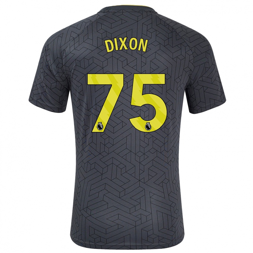 Niño Fútbol Camiseta Roman Dixon #75 Negro Amarillo 2ª Equipación 2024/25