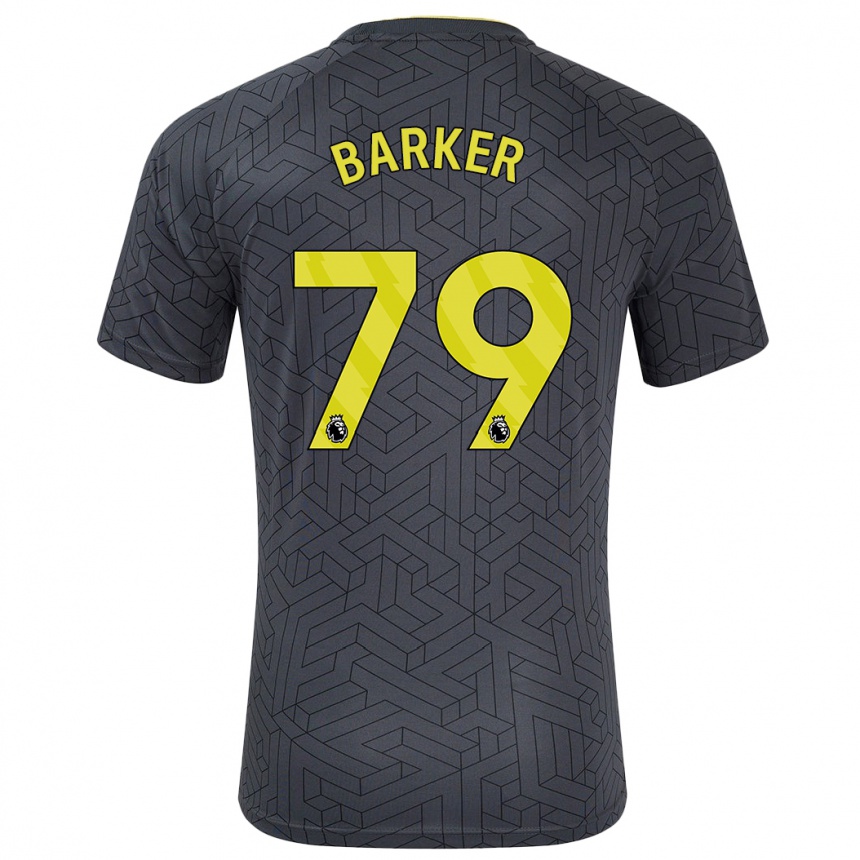 Niño Fútbol Camiseta Owen Barker #79 Negro Amarillo 2ª Equipación 2024/25