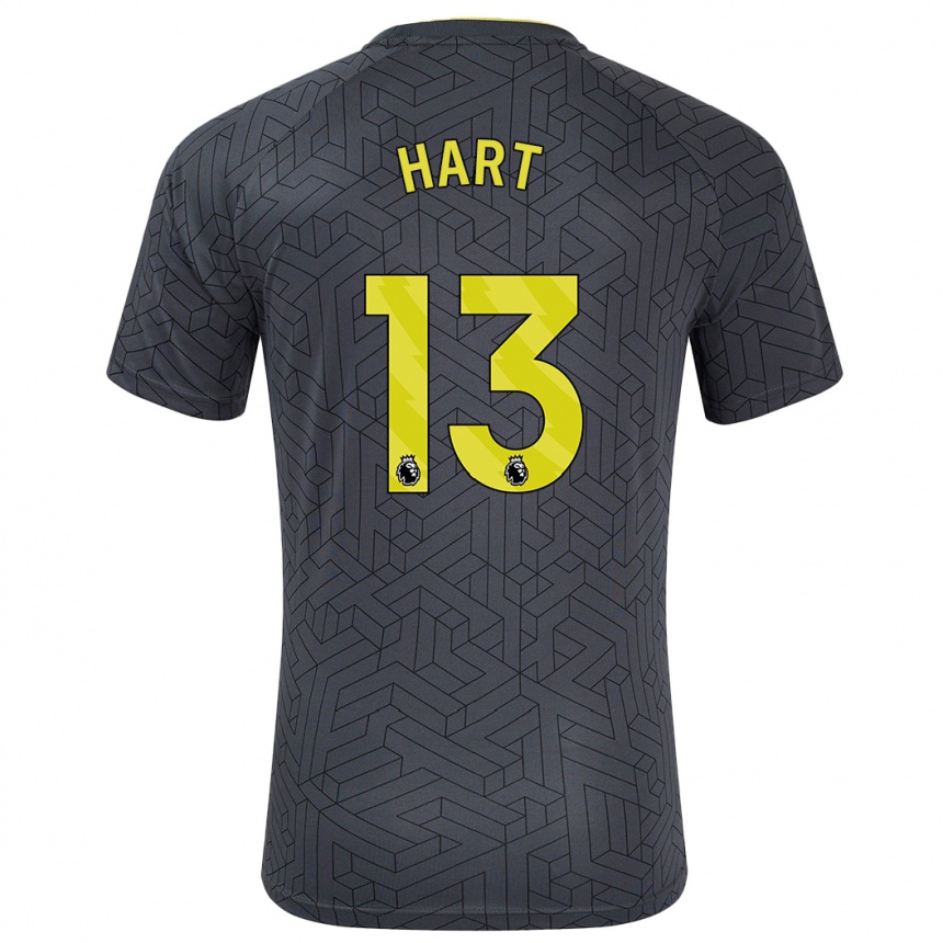 Niño Fútbol Camiseta Libby Hart #13 Negro Amarillo 2ª Equipación 2024/25