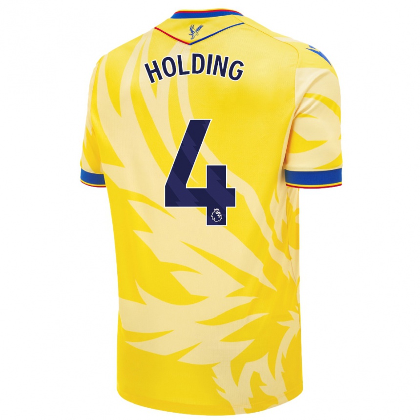 Niño Fútbol Camiseta Rob Holding #4 Amarillo 2ª Equipación 2024/25