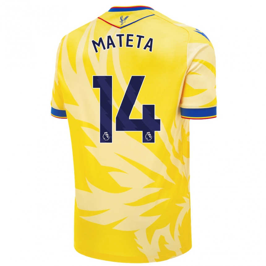 Niño Fútbol Camiseta Jean-Philippe Mateta #14 Amarillo 2ª Equipación 2024/25