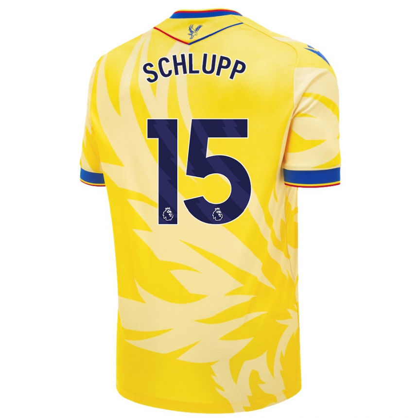 Niño Fútbol Camiseta Jeffrey Schlupp #15 Amarillo 2ª Equipación 2024/25