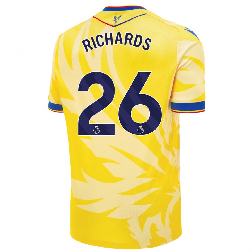 Niño Fútbol Camiseta Chris Richards #26 Amarillo 2ª Equipación 2024/25