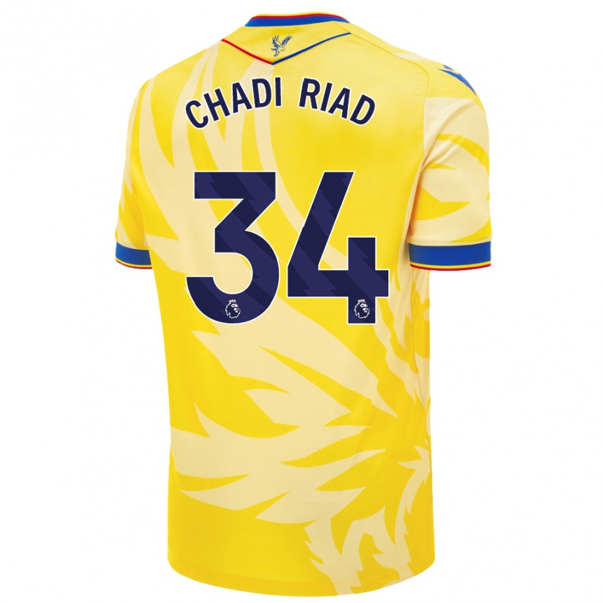 Niño Fútbol Camiseta Chadi Riad #34 Amarillo 2ª Equipación 2024/25