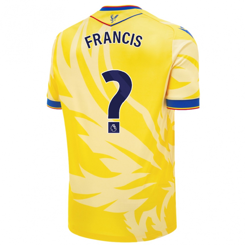 Niño Fútbol Camiseta Chris Francis #0 Amarillo 2ª Equipación 2024/25