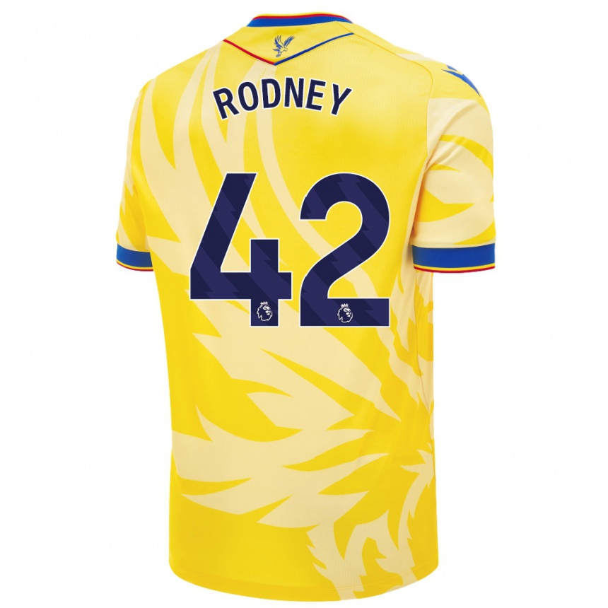 Niño Fútbol Camiseta Kaden Rodney #42 Amarillo 2ª Equipación 2024/25