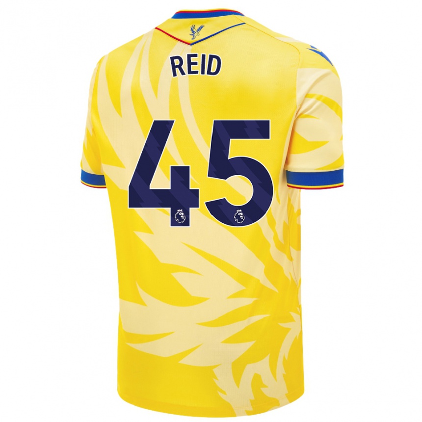 Niño Fútbol Camiseta Dylan Reid #45 Amarillo 2ª Equipación 2024/25