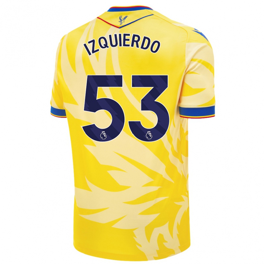 Niño Fútbol Camiseta Jackson Izquierdo #53 Amarillo 2ª Equipación 2024/25