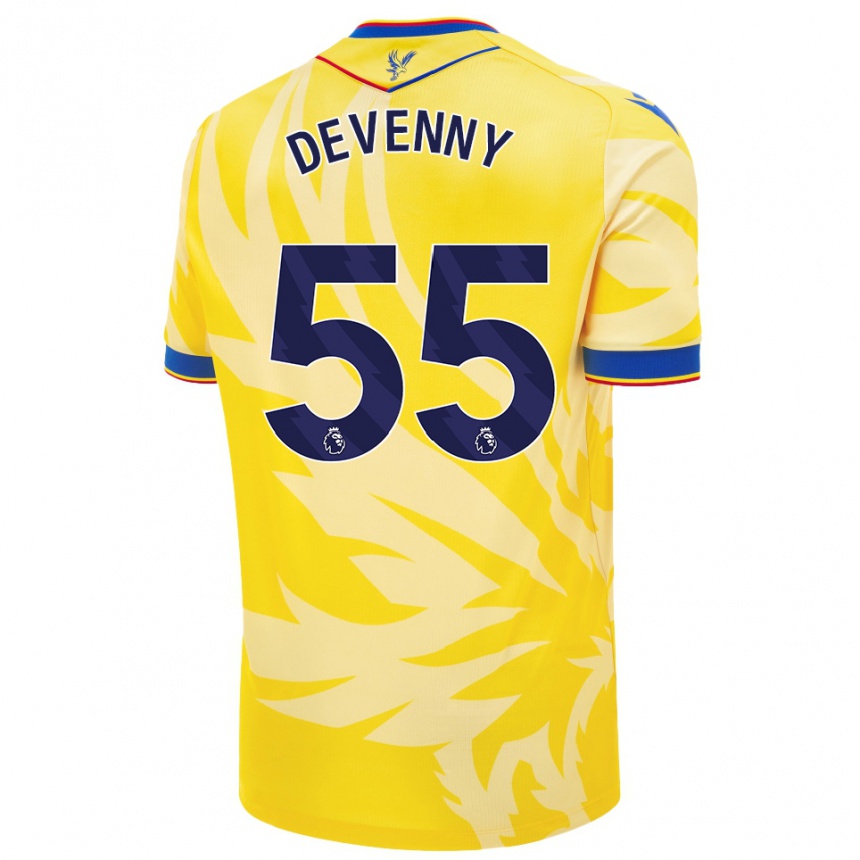 Niño Fútbol Camiseta Justin Devenny #55 Amarillo 2ª Equipación 2024/25