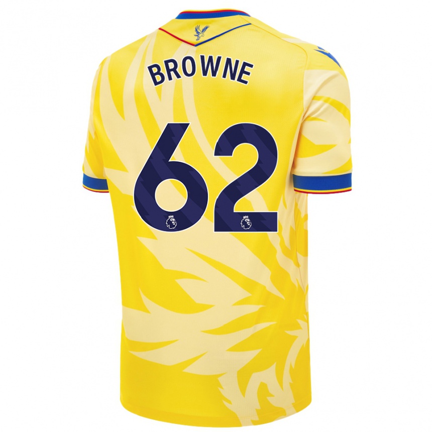 Niño Fútbol Camiseta Luke Browne #62 Amarillo 2ª Equipación 2024/25