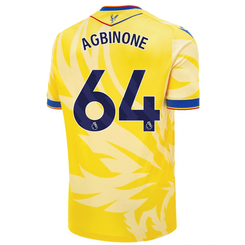 Niño Fútbol Camiseta Asher Agbinone #64 Amarillo 2ª Equipación 2024/25