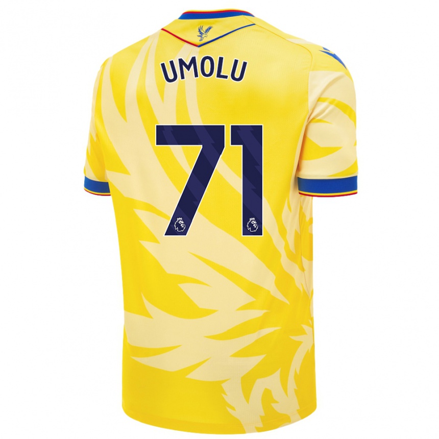 Niño Fútbol Camiseta Jemiah Umolu #71 Amarillo 2ª Equipación 2024/25