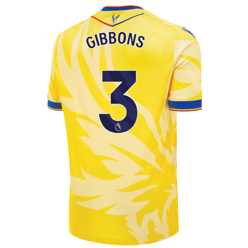 Niño Fútbol Camiseta Felicity Gibbons #3 Amarillo 2ª Equipación 2024/25