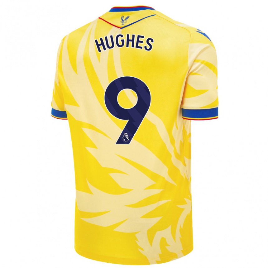 Niño Fútbol Camiseta Elise Hughes #9 Amarillo 2ª Equipación 2024/25