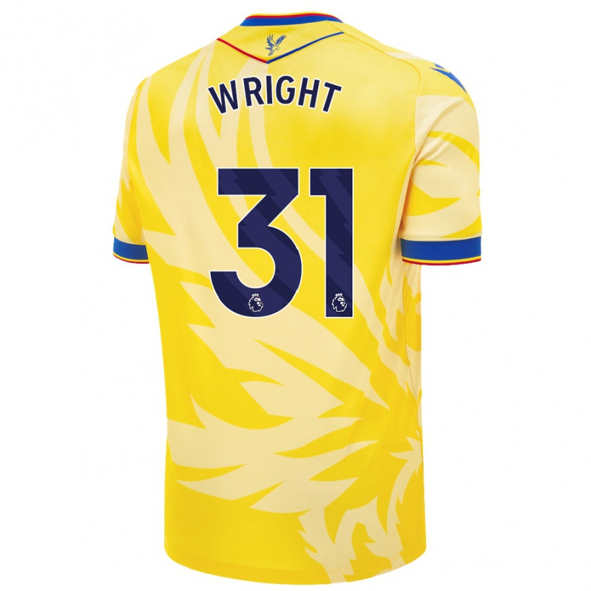 Niño Fútbol Camiseta Annis-Clara Wright #31 Amarillo 2ª Equipación 2024/25