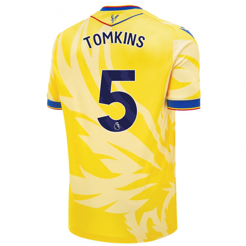 Niño Fútbol Camiseta James Tomkins #5 Amarillo 2ª Equipación 2024/25