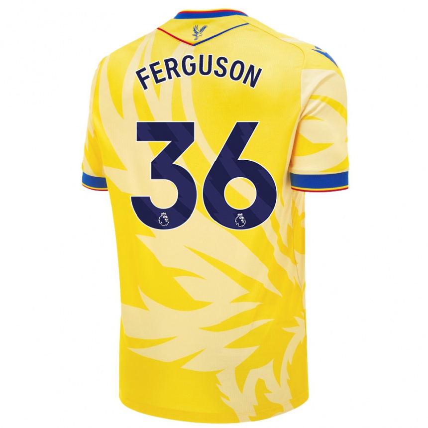 Niño Fútbol Camiseta Nathan Ferguson #36 Amarillo 2ª Equipación 2024/25