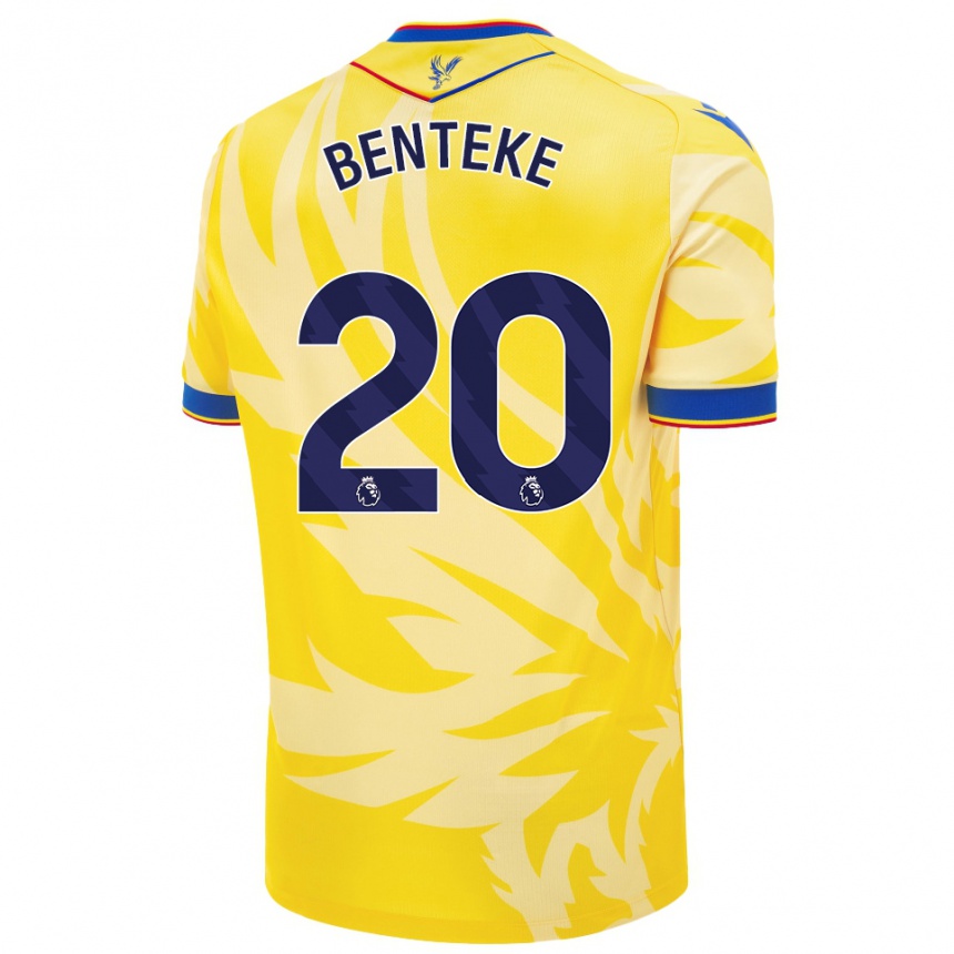 Niño Fútbol Camiseta Christian Benteke #20 Amarillo 2ª Equipación 2024/25