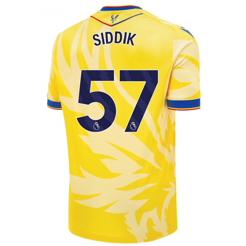 Niño Fútbol Camiseta Cardo Siddik #57 Amarillo 2ª Equipación 2024/25