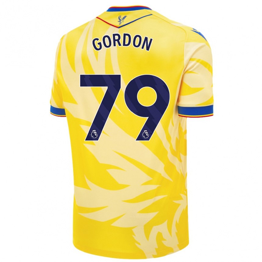 Niño Fútbol Camiseta John-Kymani Gordon #79 Amarillo 2ª Equipación 2024/25