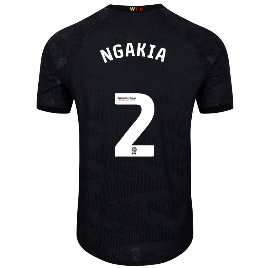 Niño Fútbol Camiseta Jeremy Ngakia #2 Negro Blanco 2ª Equipación 2024/25