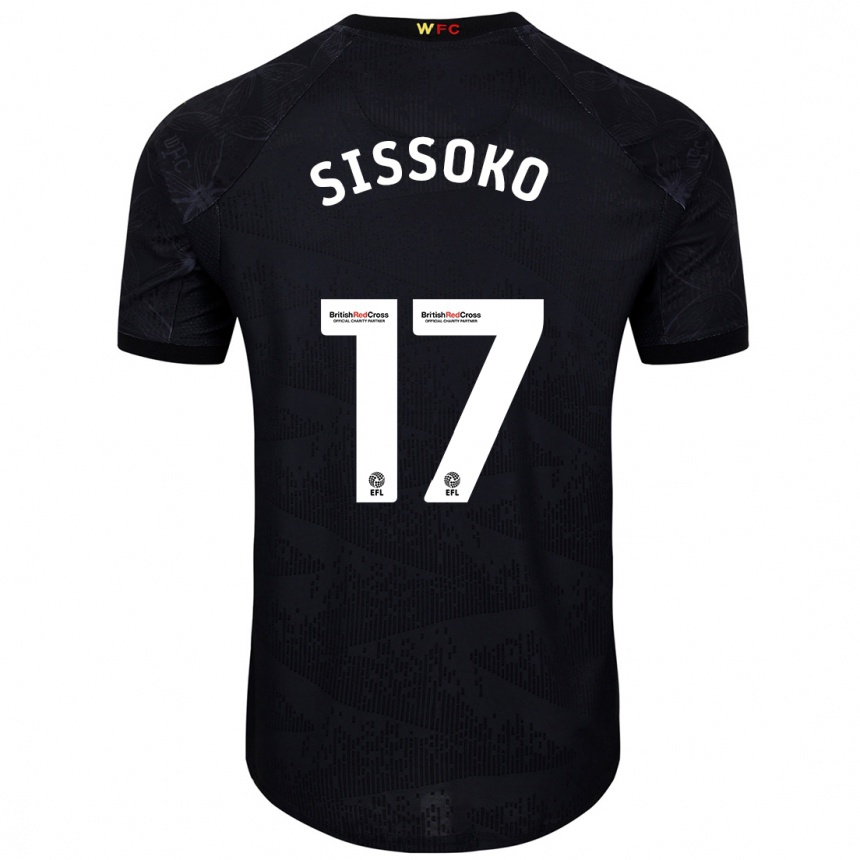 Niño Fútbol Camiseta Moussa Sissoko #17 Negro Blanco 2ª Equipación 2024/25