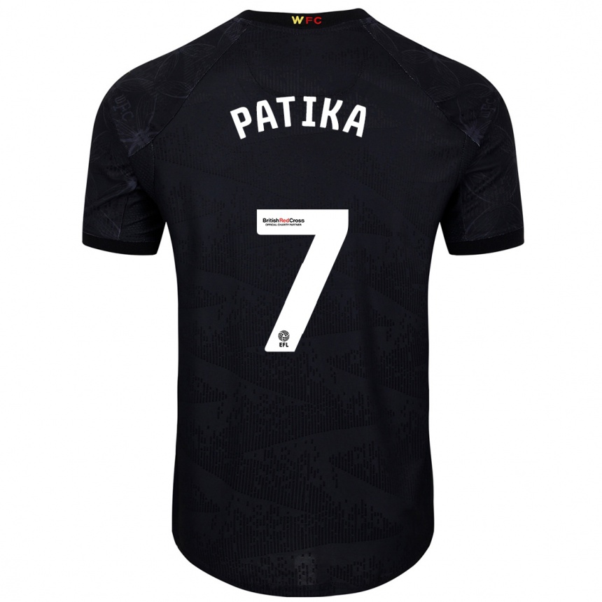 Niño Fútbol Camiseta Glebs Patika #7 Negro Blanco 2ª Equipación 2024/25